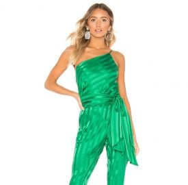 Michelle Mason One Shoulder Top in Green from Revolve com at Revolve